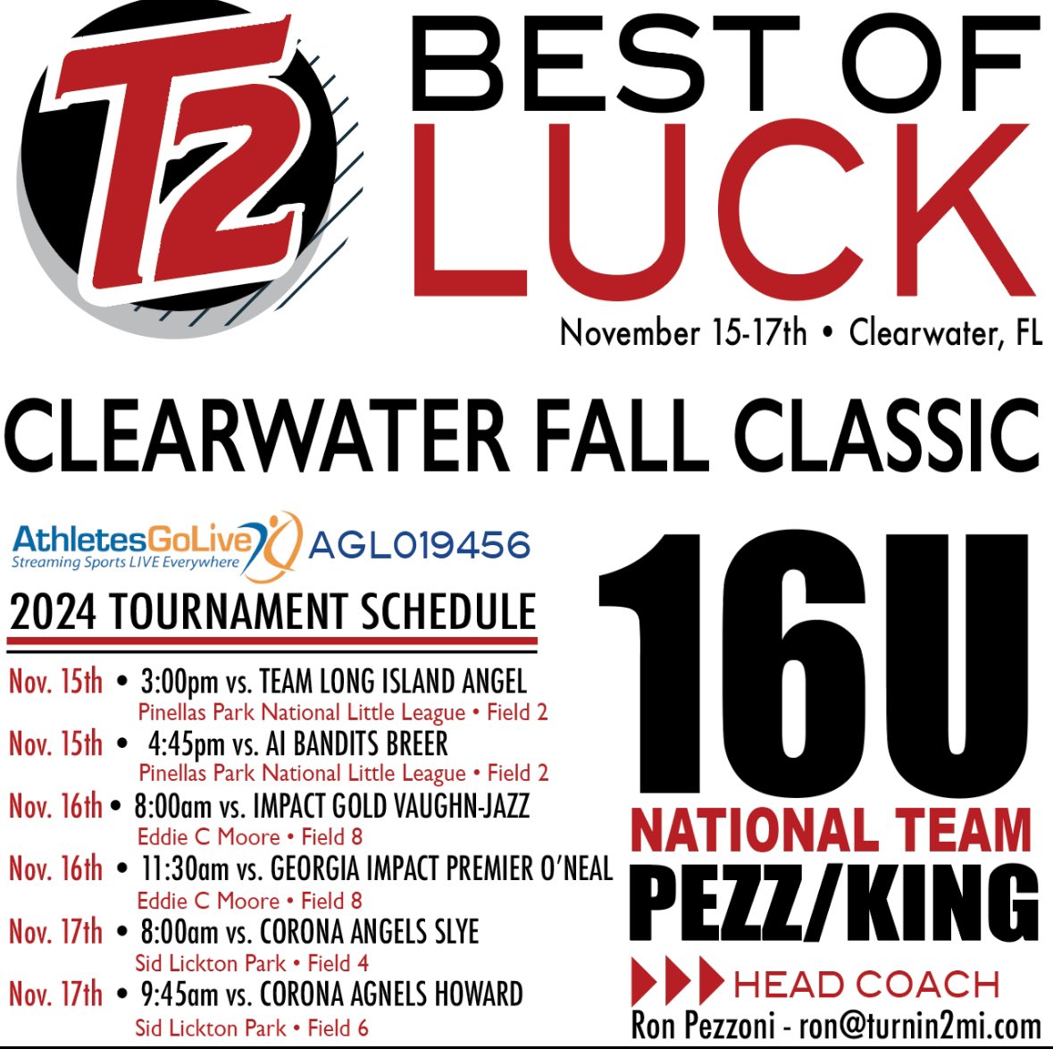 Check us at Clearwater Fall Classic!! 
<a href="/EhrenEarleywine/">Ehren Earleywine</a> <a href="/Jamie_Trachsel/">Jamie Trachsel</a> <a href="/nix131313/">Coach Nix</a> <a href="/CentreCSoftball/">Centre Softball</a> <a href="/CoachAmberPFW/">Amber Bowman</a> <a href="/BGSUSoftball/">BGSU Softball</a>