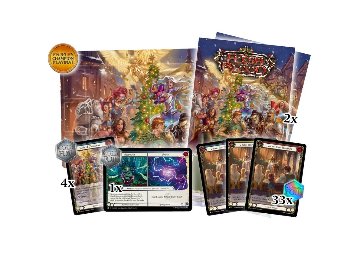 非売品　 Flesh and Blood 公式プレイマット　プロモ Flesh and Blood Christmas Spirit プレイマット