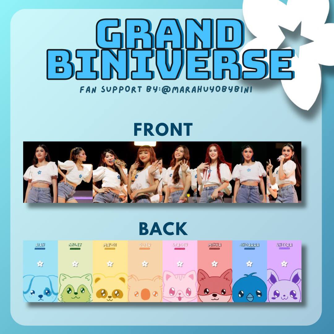 MarahuyoByBini's tweet photo. GRAND BINIVERSE FAN SUPPORT (DAY 2)
   
BINIVERSE Photocards 🌸🩵
   Shots by: @HoshiNoFilm 
   Fanart by: @avvvvvysaur 

⁃Like &amp; rt
⁃Strictly 1:1 (limited quantity | no no pili)
⁃Open for trades
⁃Time &amp; Loc: TBA

See you po! 🤙

#GrandBINIverse https://t.co/PrtyjPgi41