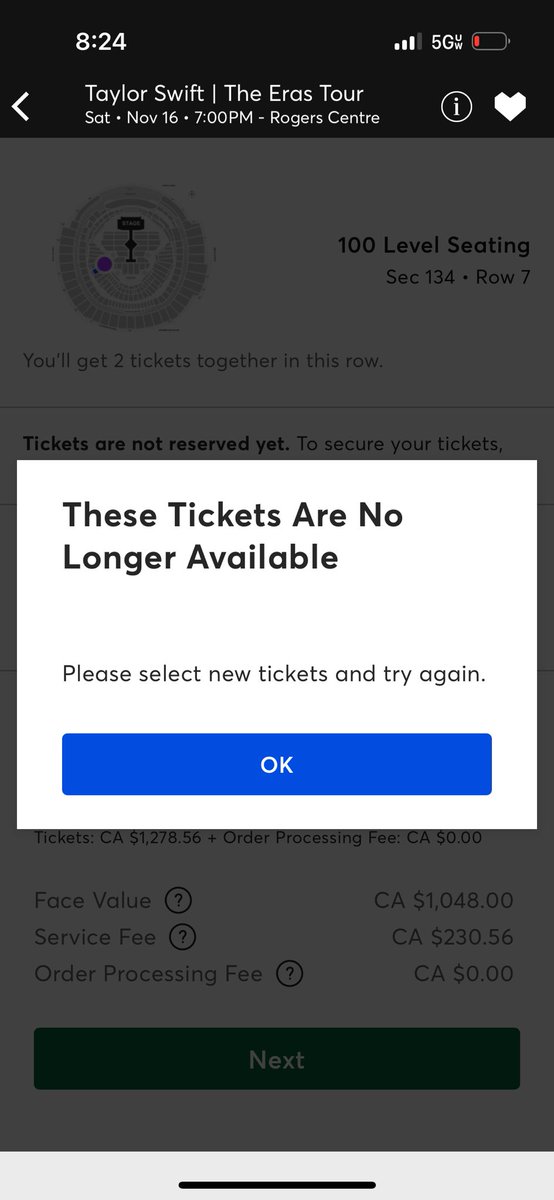 SPopute's tweet photo. @COSMlCSYD I was 1900. Got in before the tweets went live. Couldn’t move any faster—never got tickets 😭😭😭😭💔💔💔💔 https://t.co/GjUjSehe6l