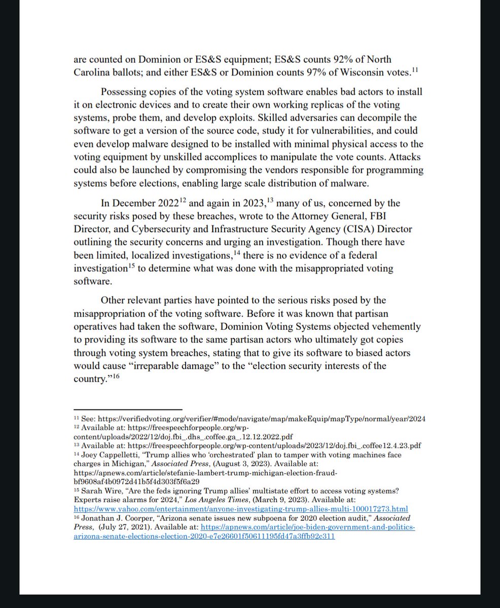 FordJohnathan5's tweet image. 🚨 #BREAKINGNEWS Election Security experts are now recommending recounts in the 2024 Presidential election. Making claims of possible breach of voting machines. This letter was sent to Vice President Kamala Harris. 🚨