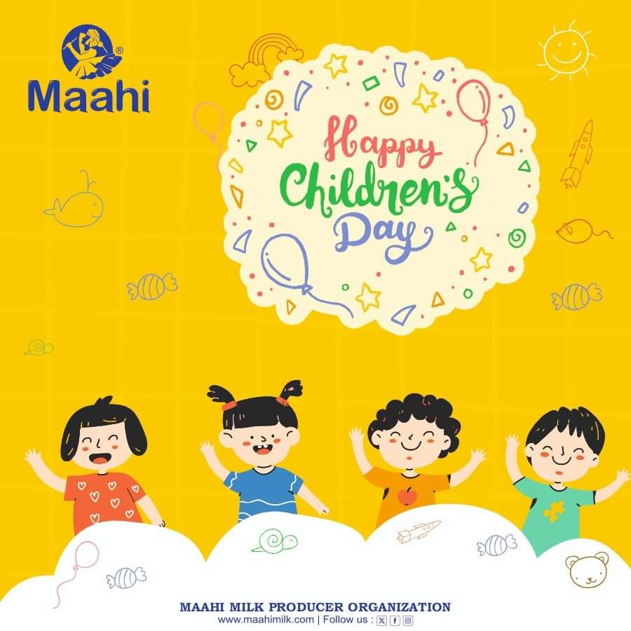 maahimilk's tweet photo. Maahi Milk Producer Organisation wishing you all a Happy Children’s Day! May every child’s laughter and every parent’s love keep shining bright.
#ChildrensDay #HealthyFuture
#MilkForKids https://t.co/caIPkvFMq2