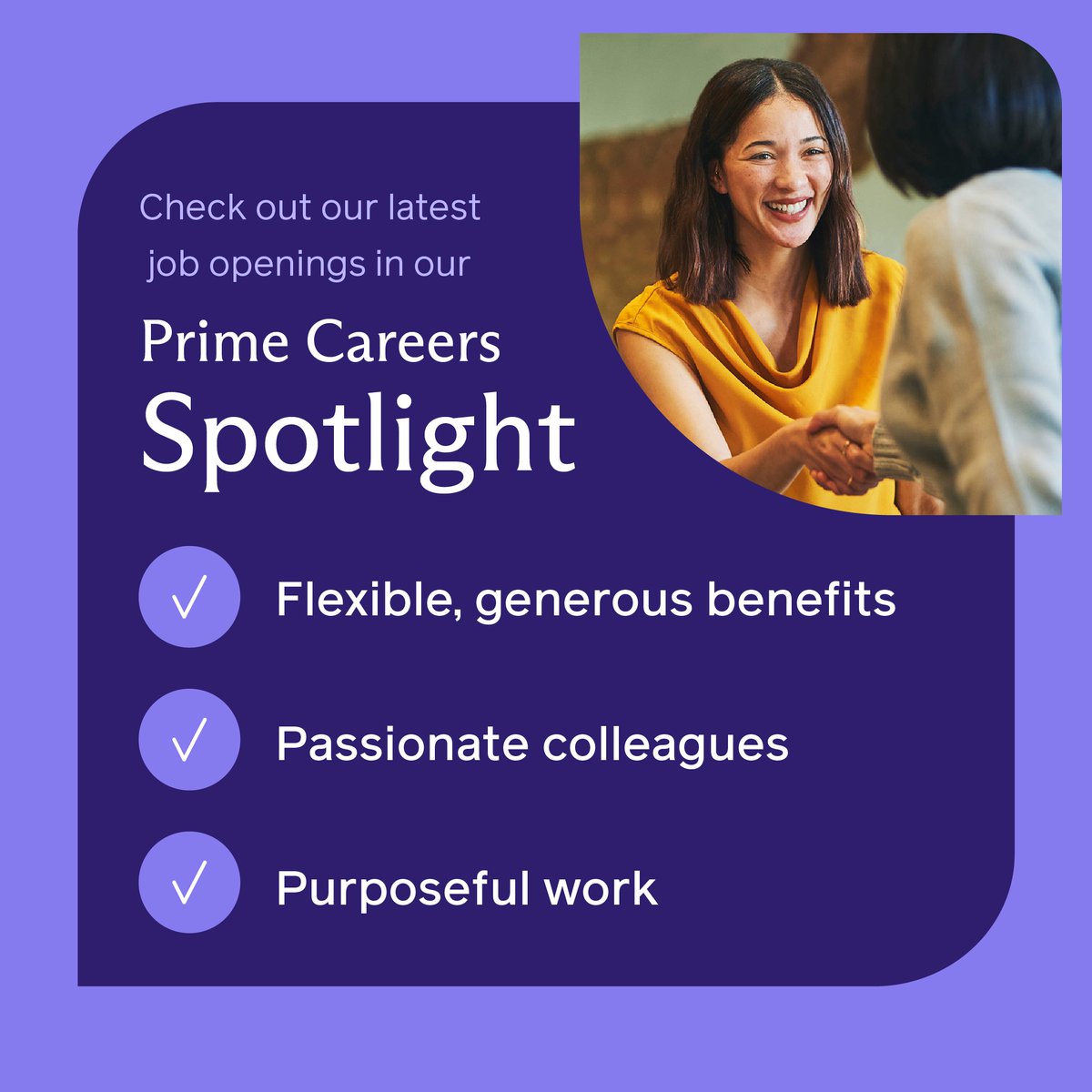 Find your place at Prime!

Join our team and help reimagine pharmacy solutions to provide the care you would want for your loved ones.

Learn more about current job opportunities here: bit.ly/3Z3qYLV