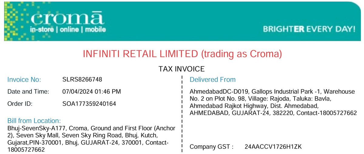 shahd794's tweet photo. @cromaretail @TataCompanies @CromaSupport
Don't buy,  after selles service was very poor my first complain was on 23rd oct (C004214108) after 10days complain autoclosed by showroom, again registered new complain on 10th nov (Bac101124fs00171) but no updates received yet #croma https://t.co/vBMabvi0ZP