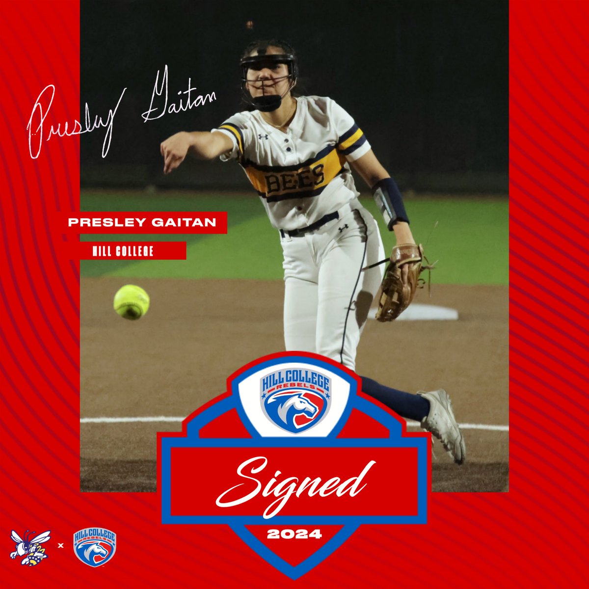 SvilleSb's tweet photo. Our own Presley Gaitan has signed her Letter of Intent to play at Hill College. Excited for her and what is to come. 
Congratulations Presley! https://t.co/OE372gRHwW