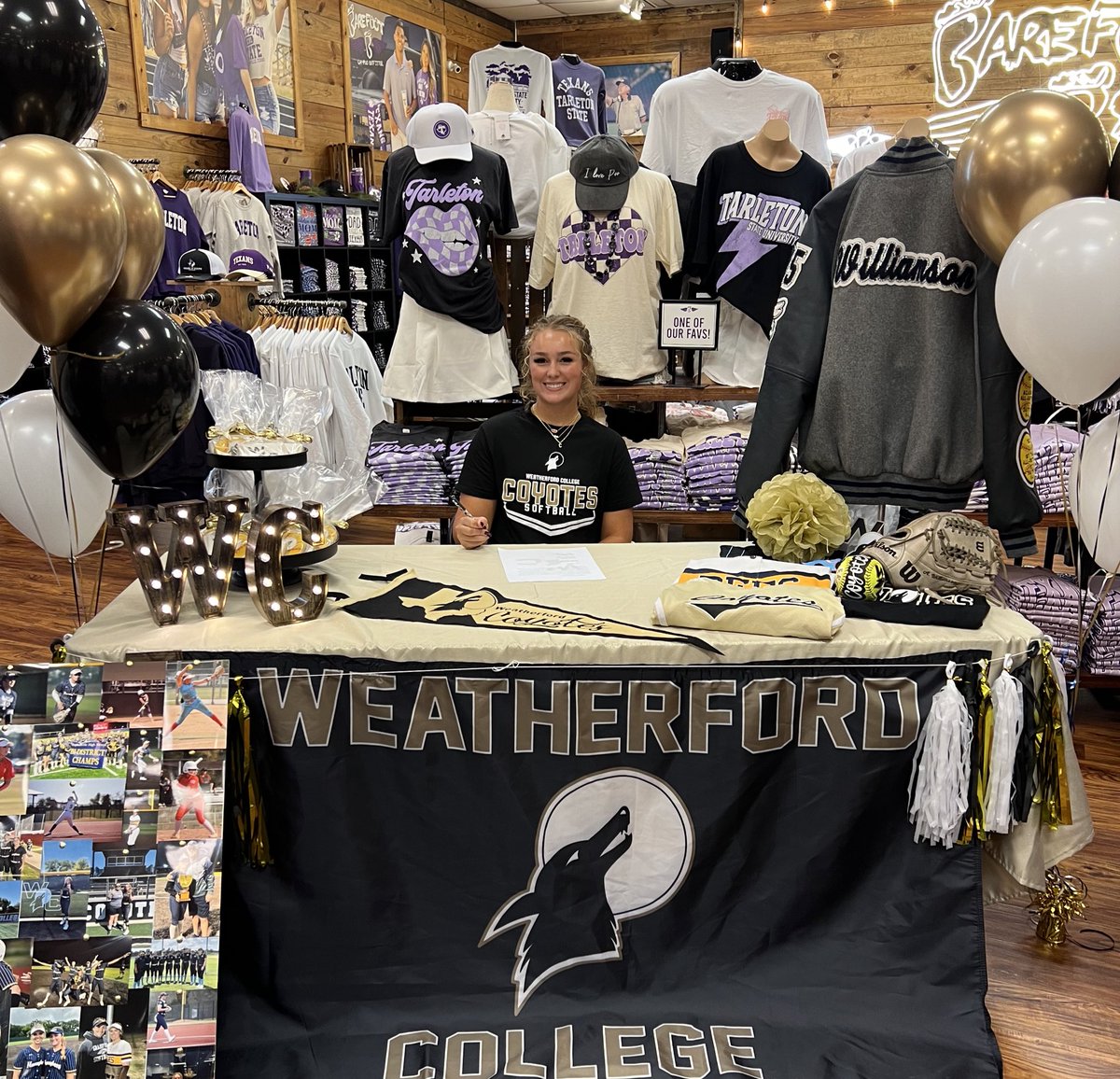 SvilleSb's tweet photo. Number 9 in the Cricle! Ava Williamson has officially signed her Letter of Intent to play at Weatherford College! Cant wait to see her do great things at the next level. 
Congratulations Ava! https://t.co/6bP4lRNuyE