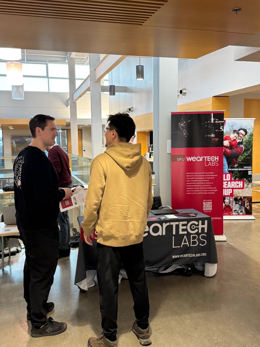 weartechlabs's tweet photo. Today, we were at @SFU Burnaby campus for the Research Facilities Trade Show. It was wonderful to connect with faculty and students, discuss our services, and explore how we can support their wearable technology research needs. We are excited about future collaborations! https://t.co/9iKPv794sX
