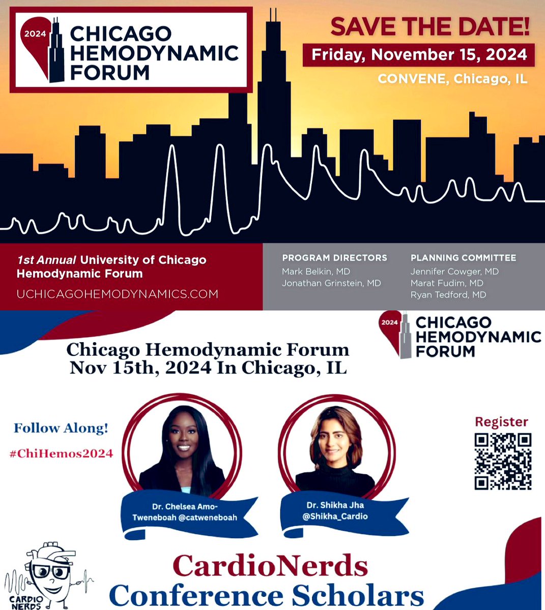 Shikha Jha M.D.🫀 (@shikha_cardio) on Twitter photo Excited to join hands with <a href="/catweneboah/">Chelsea Amo Tweneboah, MD</a> as Cardio Nerds Conference Scholar. On November 15 - we shall bring you the latest updates/pearls from the World of Hemodynamics 💫 #StayTuned
Chicago Hemodynamic Forum 🫀<a href="/ChiHForum/">Chicago Hemodynamic Forum</a> #ChiHemos2024 <a href="/MarkBelkinMD/">Mark Belkin</a> <a href="/JonGrinsteinMD/">Jon Grinstein MD</a> Excited to join hands with <a href="/catweneboah/">Chelsea Amo Tweneboah, MD</a> as Cardio Nerds Conference Scholar. On November 15 - we shall bring you the latest updates/pearls from the World of Hemodynamics 💫 #StayTuned
Chicago Hemodynamic Forum 🫀<a href="/ChiHForum/">Chicago Hemodynamic Forum</a> #ChiHemos2024 <a href="/MarkBelkinMD/">Mark Belkin</a> <a href="/JonGrinsteinMD/">Jon Grinstein MD</a>