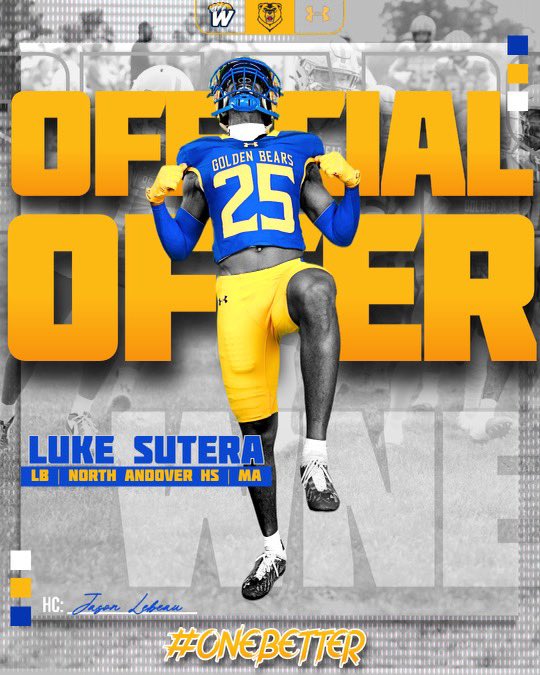 Luke Sutera (@luke_sutera) on Twitter photo After a great talk with <a href="/Coach_Lebeau/">Jason Lebeau</a> I am fired up to have received an offer from <a href="/WNEFB/">WNE Football</a> !!
<a href="/CerulloCoach/">Matt Cerullo</a> <a href="/Dubzinski79/">John Dubzinski</a> After a great talk with <a href="/Coach_Lebeau/">Jason Lebeau</a> I am fired up to have received an offer from <a href="/WNEFB/">WNE Football</a> !!
<a href="/CerulloCoach/">Matt Cerullo</a> <a href="/Dubzinski79/">John Dubzinski</a>