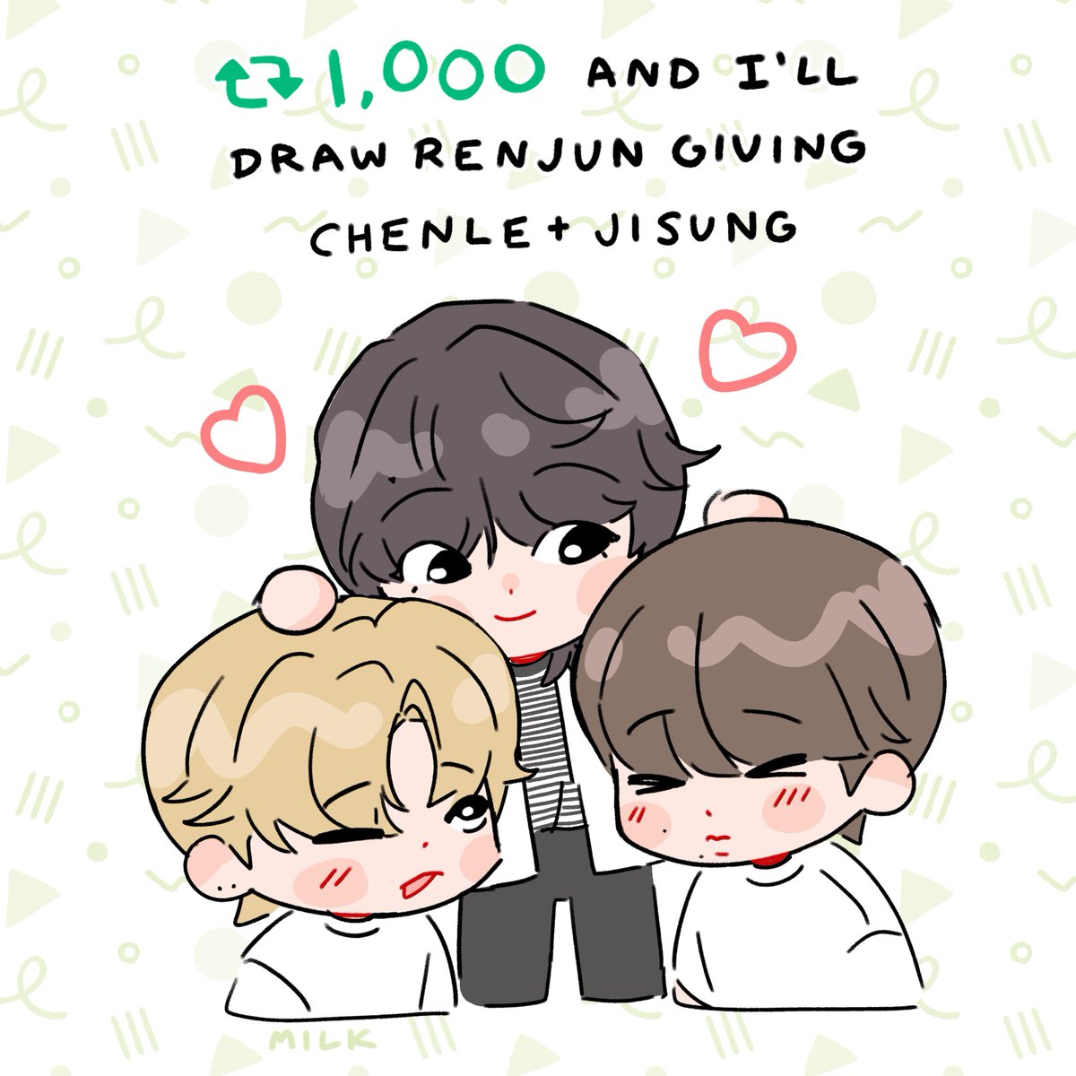 one last time guys, 1000 rts and I'll draw cl and js getting a kiss from rj. qrts don't count this time, it has to be normal rts
#2024MAMAVOTE #NCTDREAM