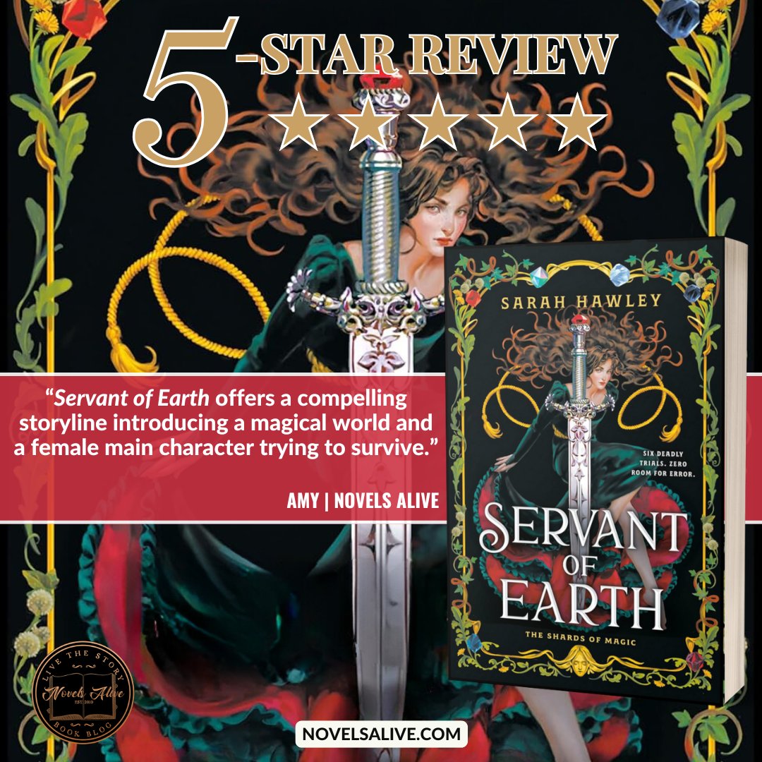 5-STAR REVIEW🌟🌟🌟🌟🌟: SERVANT OF EARTH by Sarah Hawley <a href="/MsSarahHawley/">Sarah Hawley</a> <a href="/penguinusa/">Penguin Books USA</a>

👉SERVANT OF EARTH offers a compelling storyline introducing a magical world and a female main character trying to survive. bit.ly/4hJfGnj #bookreview #fantasy #books #book #reading
