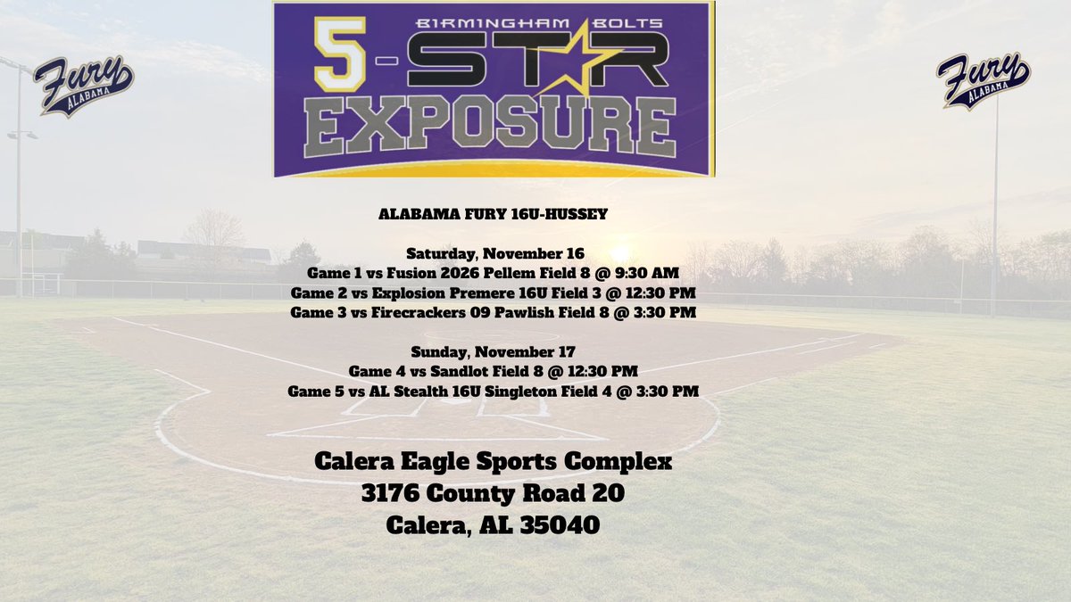 Ready for the Bolts 5 star exposure this weekend!  ⁦@alabamafurysho1⁩