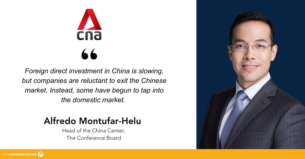 TCBAsiaPacific's tweet photo. Alfredo Montufar-Helu, Head of the China Center at TCB, recently contributed his insights to CNA. Read the coverage here by Deborah Wong: https://t.co/ILVxVsOhdk
Full episode on CNA's East Asia Tonight: https://t.co/0VYU9kPcvi
#China https://t.co/tv7iFxmFMk
