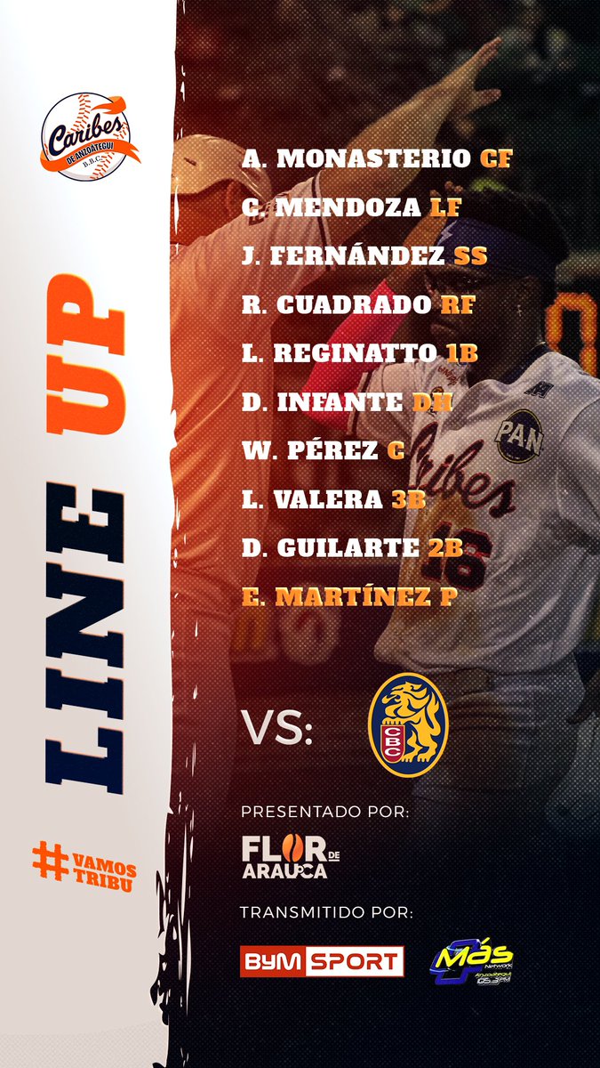 Fanático este es el Line Up de nuestra Tribu para el segundo de la serie frente a #Leones