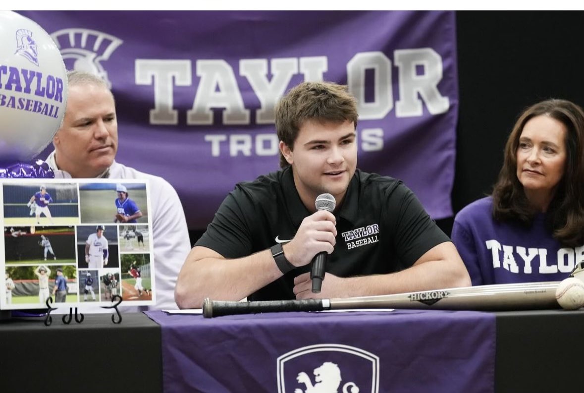 SEMADMavsHome's tweet photo. Congrats to @QuinnKunkel of @CPALionsBSB who’s one of the hardest workers to ever come through our program!  He made it official today with @taylorbaseball  We’re proud to call you one of ours Quinn!  Don’t change a thing! #rawlingsboys https://t.co/g84UpxKdOv