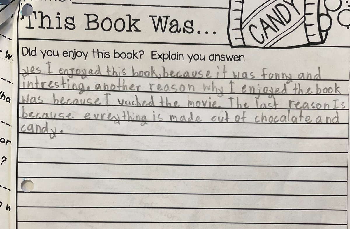 Our class celebrated the end of our Charlie and the Chocolate Factory novel study with a fun-filled Willy Wonka Day! 🍭 Students made character connections using candy and capped it all off by watching the awesome movie. Such a sweet way to bring the story to life!  <a href="/SES_ycdsb/">St. Elizabeth Seton</a>