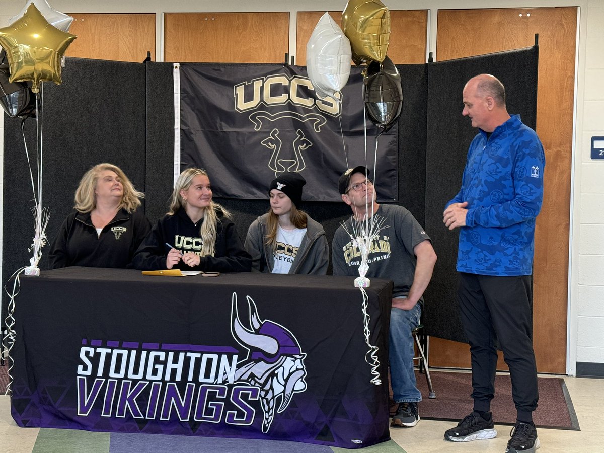 StoughtonVB's tweet image. Congrats @charlettealbers on signing her NLI to play at D2 volleyball at @UCCSVolleyball !!! Proud of you!!!