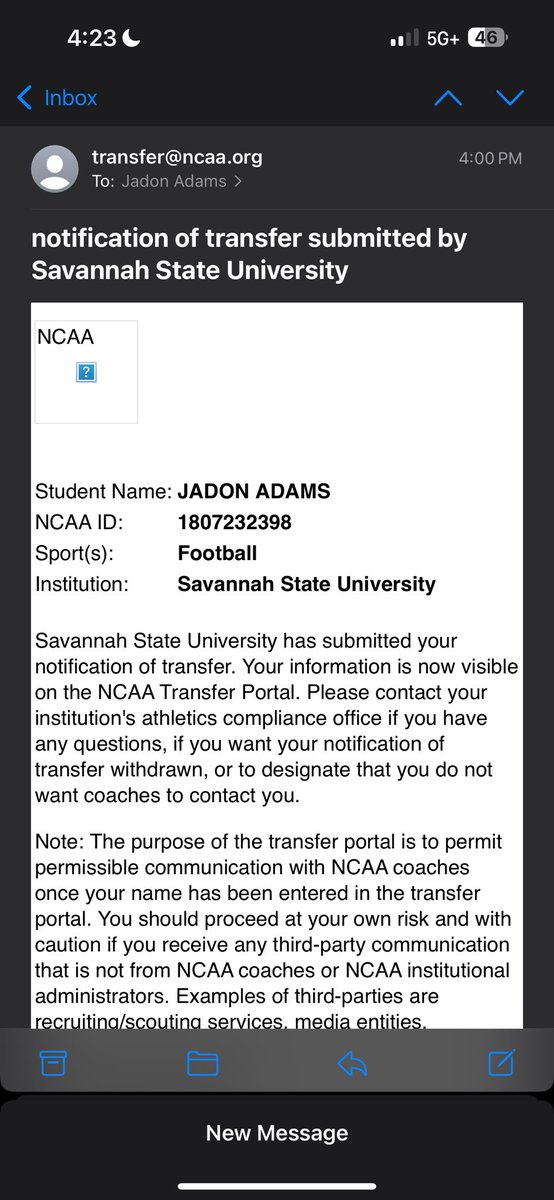 JadonAdams1's tweet image. I will be entering the transfer portal as a graduate transfer with 2 years of eligibility remaining. Thank you SSU! 🎲 
Job 22:28
youtu.be/tzyIL5n_Jq4?fe…