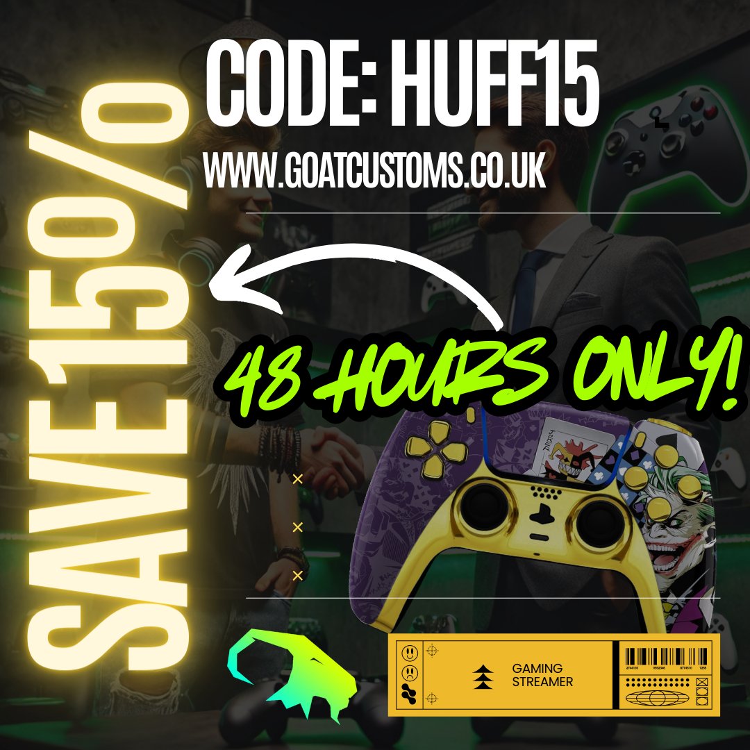 🎮 Exciting News, Gamers! 🎮

I'm thrilled to announce my new partnership with GoatCustoms – Get your bespoke designs on game controllers! They’re all about crafting unique, personalized creations that let you show off your individuality and passion for gaming. <a href="/_goatcustoms/">GOAT Customs</a>