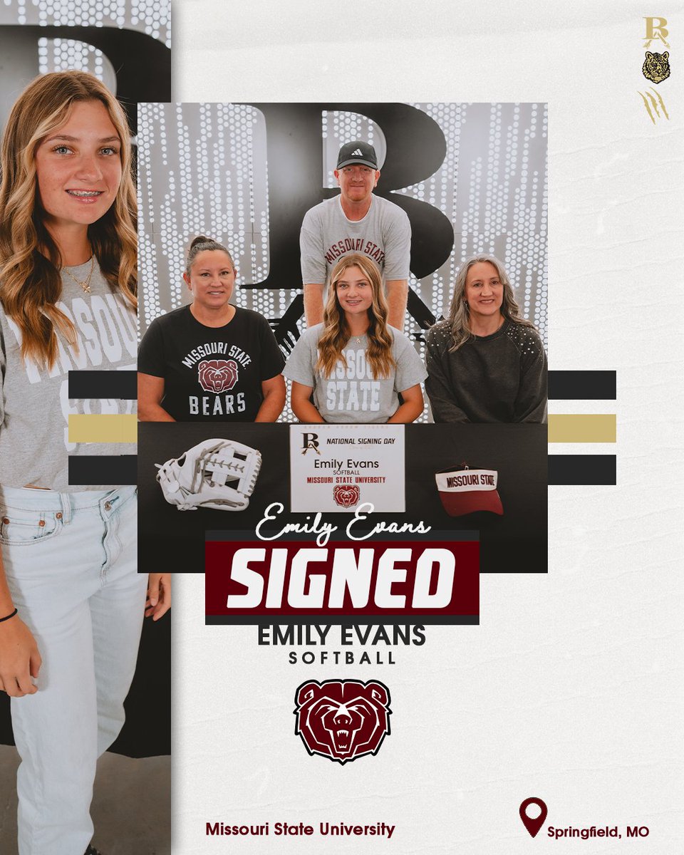batigersports's tweet photo. Congratulations Emily Evans!
✍️ Missouri State University🥎

#BuildTheLegacy x #goBA🐅 https://t.co/WBqpdhMyNq