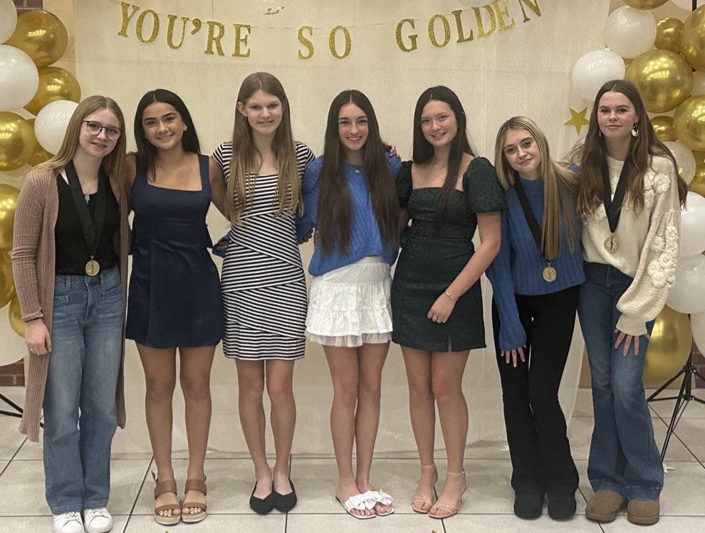 To the seniors thank you for all you have done for your program. 

2 State Championships
1 Runner Up State
3 Regional Championships
2023 Academic State Champions. 

And most important the mark you have left on our girls our coaches and our Community
Thank you ❤️