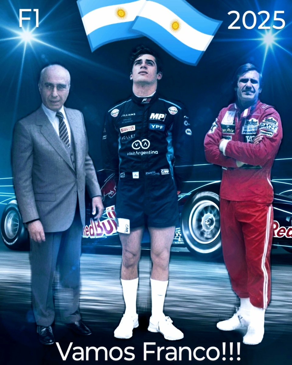 ariel_acrich's tweet photo. #ColapintoToF1In2025
Nunca un piloto de Fórmula 1 tuvo tantos seguidores empujando al unísono, #Francocolapinto ya es un suceso mundial y tiene ganado su lugar en la máxima categoría para suceder a sus maestros, Juan Manuel Fangio y Carlos Alberto Reutemann. Vamos Franco 2025! https://t.co/95qhLYVyfp