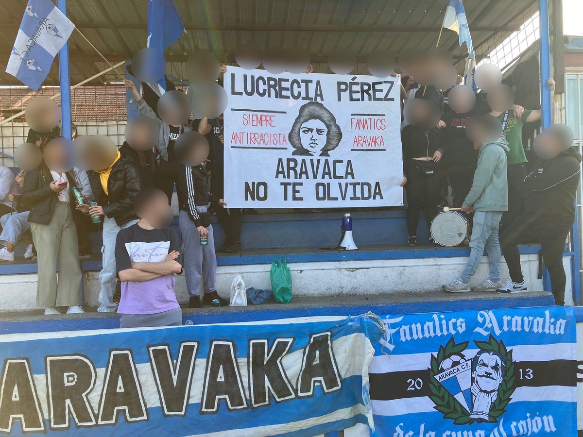 ARAVACA 2-3 PARLA 

Dura derrota ante un rival que aprovechó todas sus oportunidades llegando a ponerse 0-3 antes del descanso.

Por parte del grupo, realizamos un homenaje a Lucrecia Pérez  cuando se cumplen 32 años de su vil asesinato.