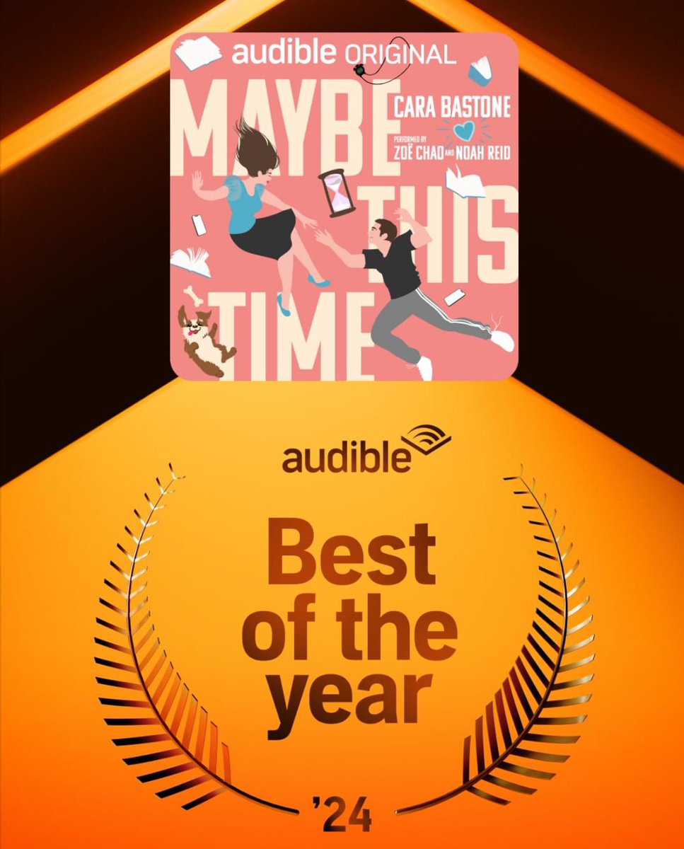 onetracklit's tweet photo. Congrats @CaraBastone! MAYBE THIS TIME is a best audio of the year pick @audible_com ! They say: "I’m constantly in awe of Cara Bastone’s talent in combining humor and romance with a dash of whimsy to give us a story that I fall in love with every single time." https://t.co/ZRbgrpyl6L
