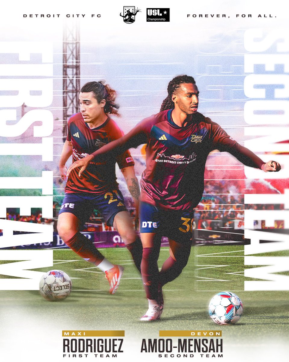 Two excellent seasons from two great players earns them a spot amongst the league’s best 🪄🔝

Congratulations to <a href="/MaxiRodrigue21/">Maxi Rodriguez</a> and <a href="/KojoAmoo30/">Devon Amoo-Mensah</a> for being named to the <a href="/USLChampionship/">USL Championship</a>’s End of Season All-League Teams! 

📰: detcityfc.com/news/2024/11/1…