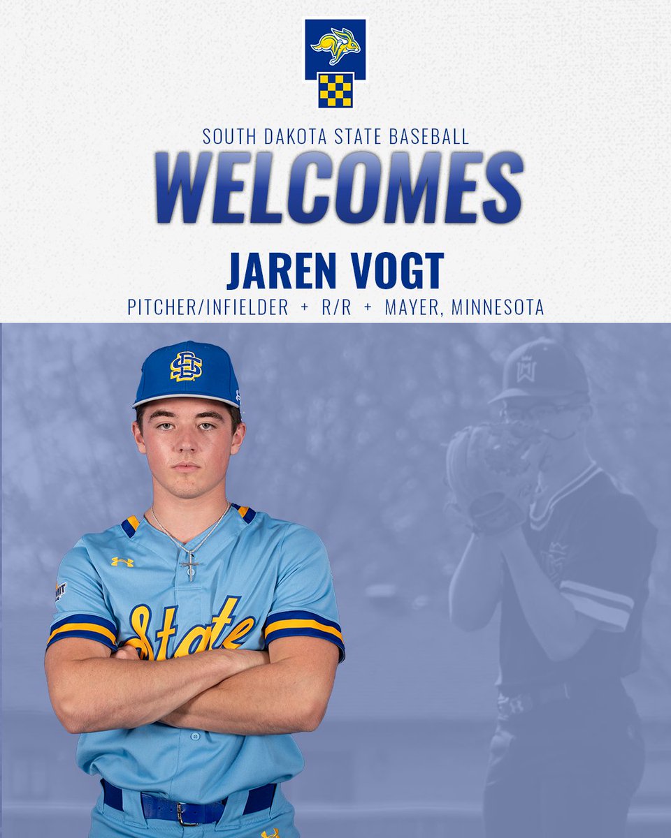 Pitcher/infielder Jaren Vogt is another addition to the Jackrabbit baseball program

🔹 Struck out 35 batters in only 21.1 innings last season
🔹 Batted .338 as a junior at Watertown-Mayer High School

#GoJacks 🐰