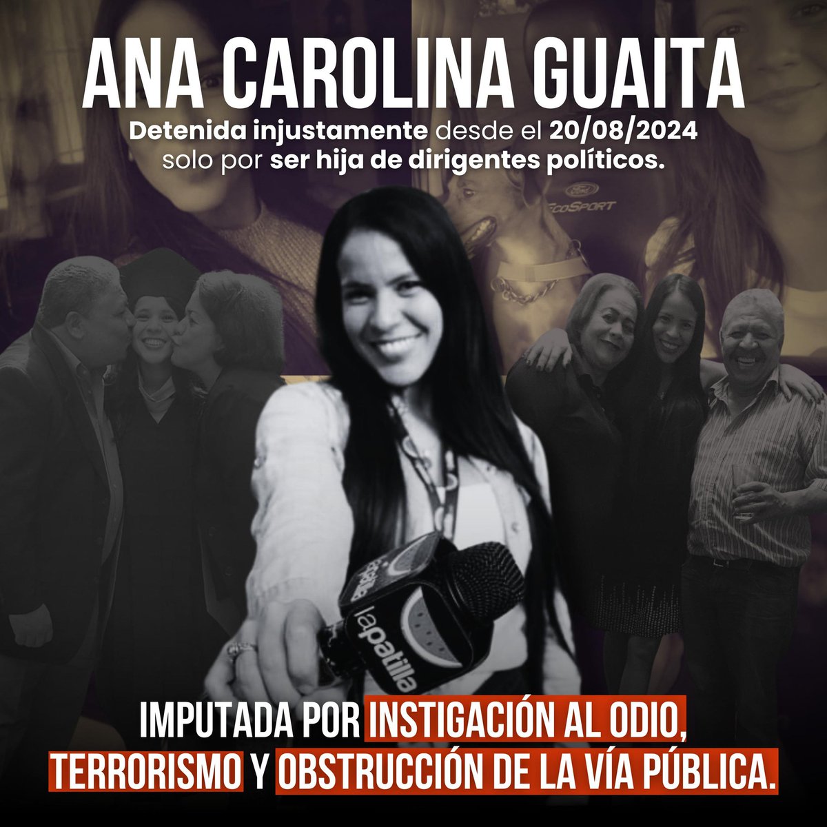 Mujeres_COPEI's tweet photo. Ana Carolina Guaita, es una joven periodista y entrenadora deportiva venezolana, del estado Vargas, fue detenida injustamente desde el pasado 20 de agosto. Su único delito: ser hija de líderes políticos del Estado.

#LiberenAAna https://t.co/9UdP0ccAme