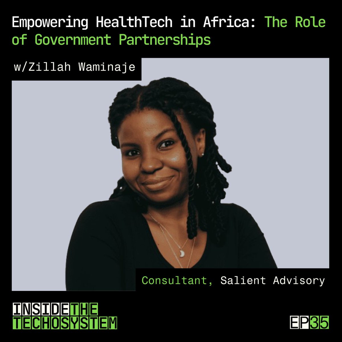 NEW EPISODE!
In this episode, we discuss with Zillah, a consultant <a href="/SalientAdvisory/">Salient Advisory</a> on how health tech innovation is transforming healthcare in Africa . 

Full episode available on YouTube 
youtu.be/XG9H0zGYmjk?si 

Don't forget to like, subscribe and leave a comment