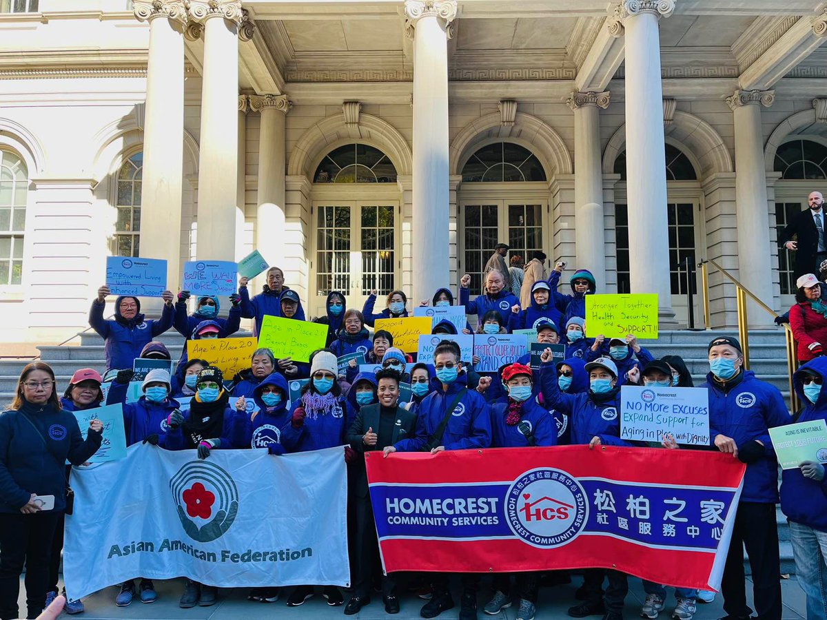 HCS_Homecrest's tweet photo. Today, we gather at City Hall steps alongside dedicated community-based organizations from across the city. A special thanks to @CMCrystalHudson, for championing the Age In Place 2.0 package, Every older adult deserves to age in place with dignity!
#ageinplace #AgeInPlaceNYC https://t.co/zj2LTZw8lf