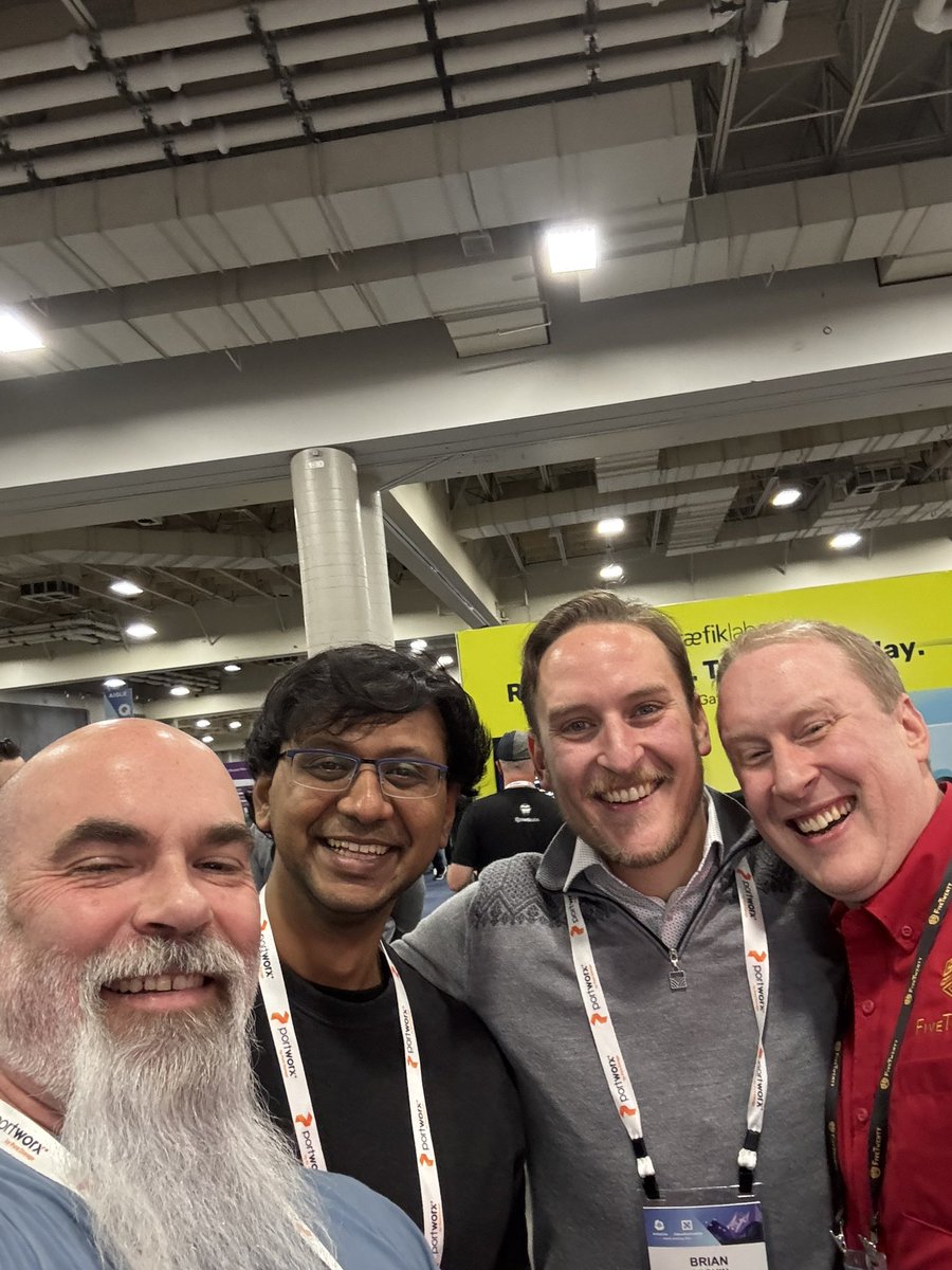 Friends, old and new at #KubeConNA.  Always fun to spend time with the #CloudFoundry family.