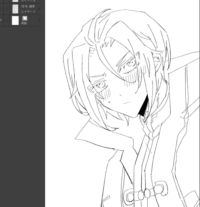 可愛すぎる…;俺オタクがマブすぎるだろこいつ………と思って描いてるのが透け過ぎてる…;;"
没 
