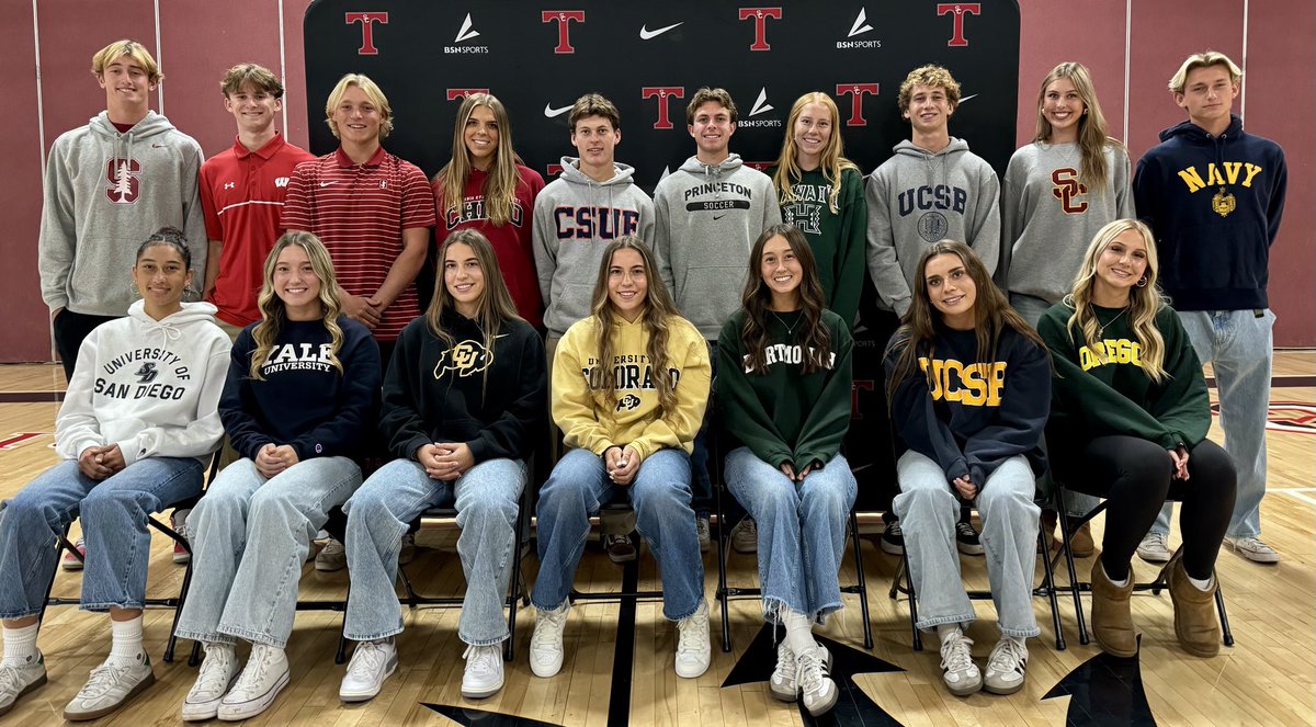SCHSTritons's tweet photo. A day of celebration as 17 Triton Student-Athletes sign their official agreements with colleges from across the country today! A commitment to their sport &amp; achievement in the classroom have made this possible. Congrats to all!! 👍💪🎓⁦@ocvarsity⁩ ⁦@latsondheimer⁩ https://t.co/kKCtW2pcE8