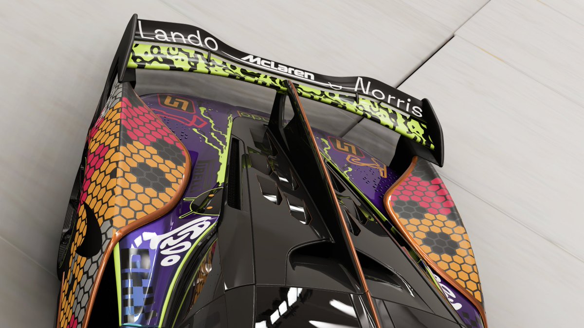 Simply_Samps's tweet photo. Today, I finally finished the livery I’ve been working on for months for the McLaren Sabre. Can you guess the theme?😂

Happy 25th Birthday @LandoNorris! 💚
Livery sharecode🎨: 131 190 227

@LN4 @McLarenF1 #LandoNorris #McLaren #LN4 @ForzaHorizon #FansLikeNoOther #F1 #Forzashare https://t.co/OnQmqIFhr5