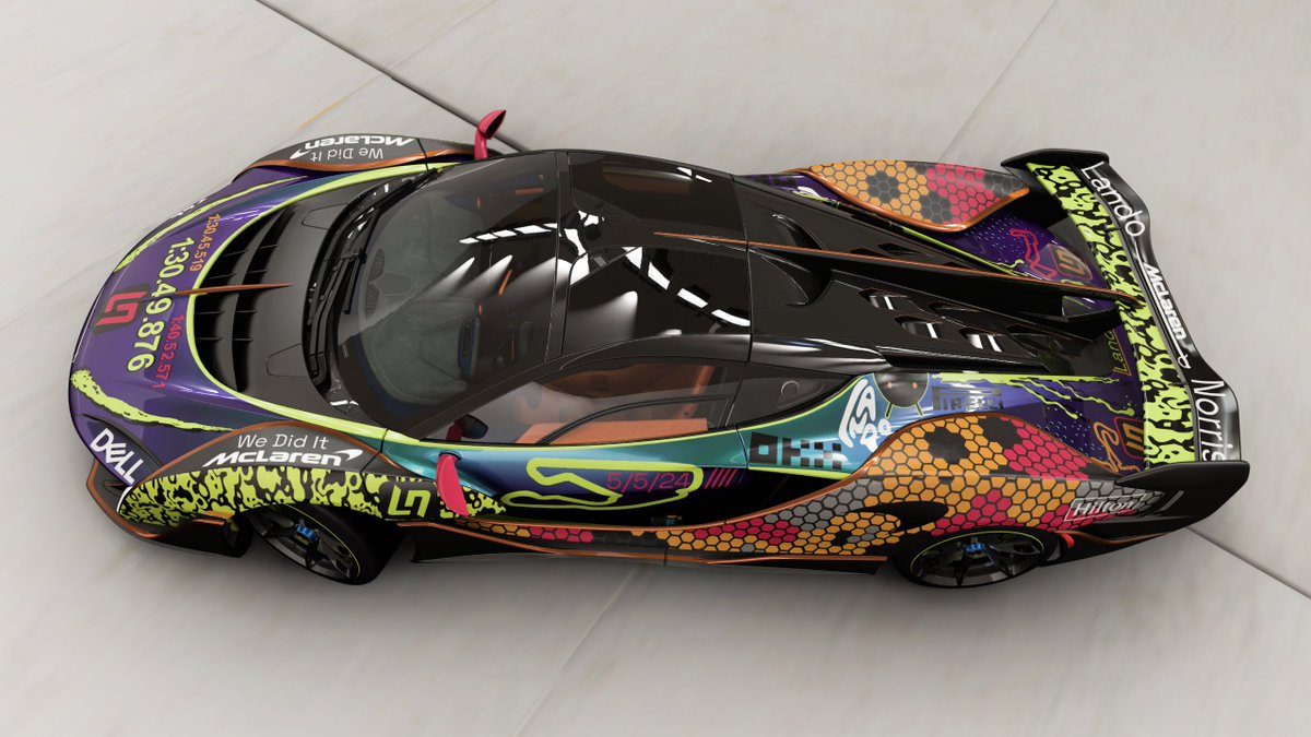 Simply_Samps's tweet photo. Today, I finally finished the livery I’ve been working on for months for the McLaren Sabre. Can you guess the theme?😂

Happy 25th Birthday @LandoNorris! 💚
Livery sharecode🎨: 131 190 227

@LN4 @McLarenF1 #LandoNorris #McLaren #LN4 @ForzaHorizon #FansLikeNoOther #F1 #Forzashare https://t.co/OnQmqIFhr5