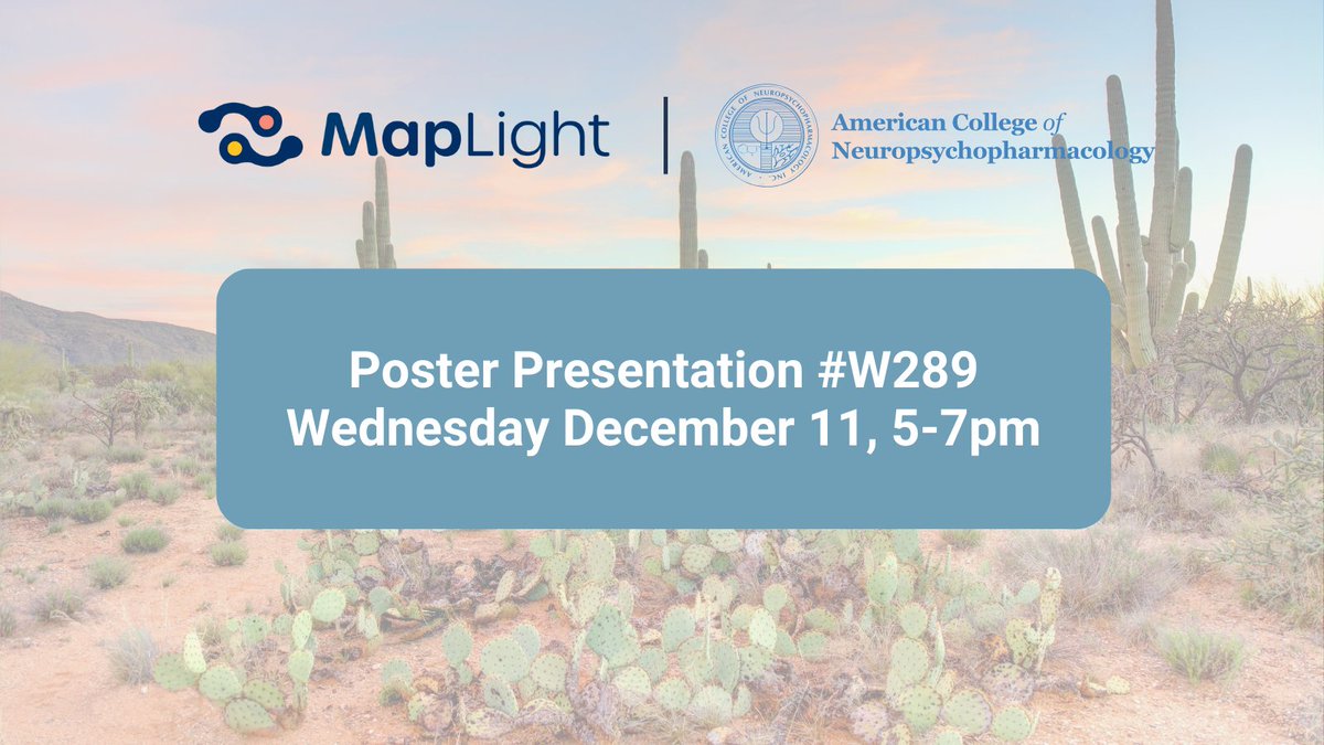Maplightrx's tweet photo. We’re excited to present a poster at the upcoming #ACNP2024, 12/8-12/11! Mark your calendars and we hope to see you there. https://t.co/T8asD3HX05