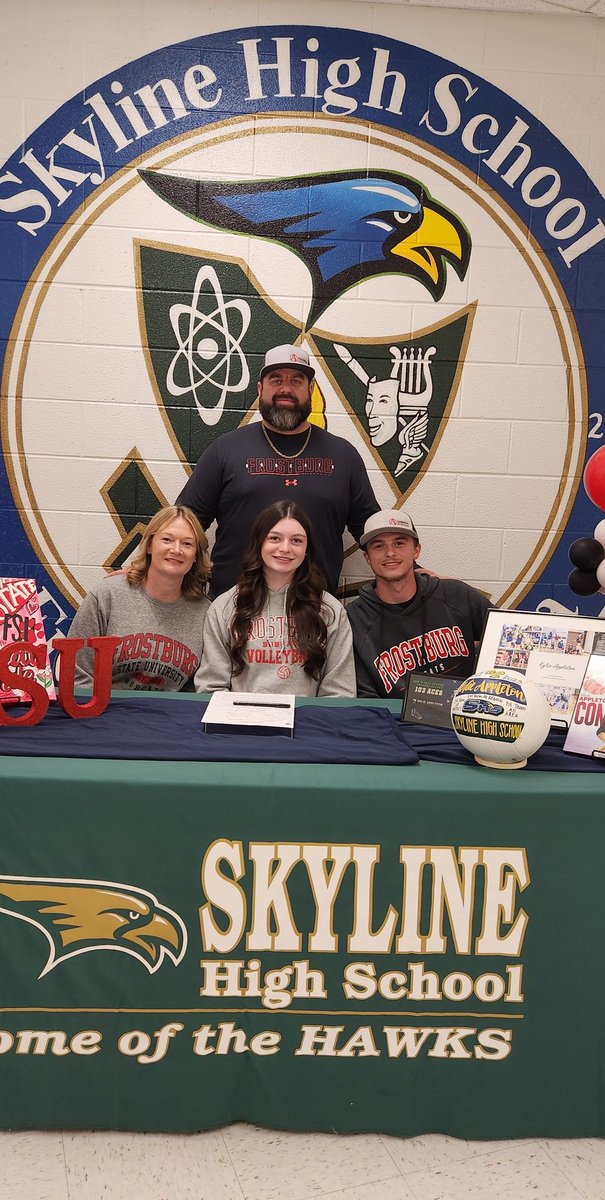 SkyHawksAthl's tweet photo. S/O to Kylie Appleton for signing her National Letter of Intent to attend Frostburg State University and play volleyball.  👏👏 https://t.co/7CwrVXg3NT