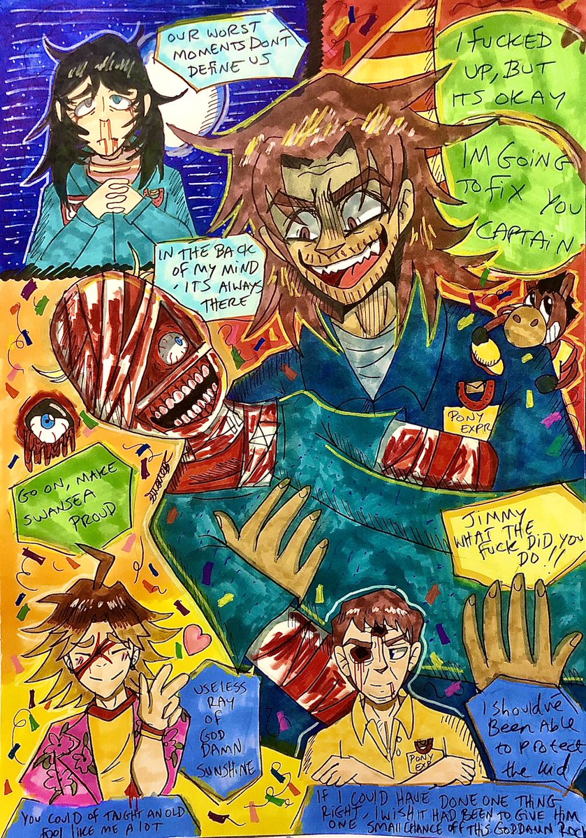 Skelleb_bro's tweet photo. I can’t stop drawing art of this game, it’s taking over my soul 

#Mouthwashing #mouthwashingfanart #mouthwashingcurly #mouthwashingjimmy #mouthwashingdiasuke #mouthwashinganya #mouthwashingswansea https://t.co/iRdNfCOYBK