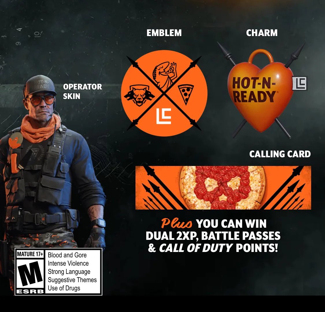 #LITTLECAESARS X #BLACKOPS6
Now offering #CallofDuty Little Caesars receipts. Do you want these exclusive rewards?

🌎REDEEM WORLD WIDE
🛒shoppy.gg/product/uKqa7LI
⚠️Note: One per-day, random rewards, READ FULL TERMS.
📩DMs open for questions.

#COD #LITTLE #CAESARS #CODSKIN #PROMO