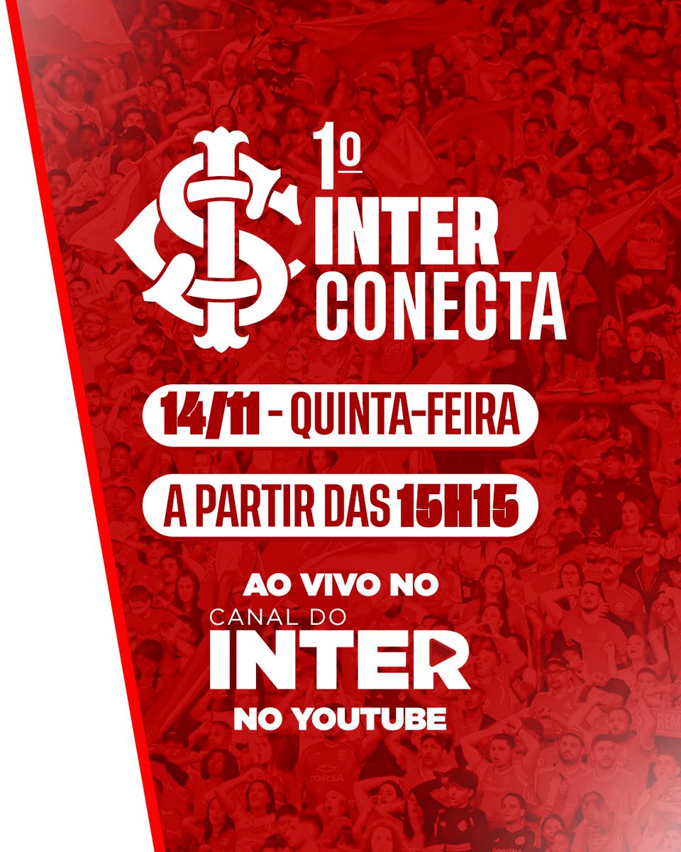 SCInternacional's tweet photo. Vem aí o 𝟭º 𝗜𝗻𝘁𝗲𝗿 𝗖𝗼𝗻𝗲𝗰𝘁𝗮! 🔛

No evento, previsto para esta quinta-feira, o Conselho de Gestão do Inter e os executivos das áreas de finanças, operações, marketing e receitas, futebol masculino, feminino e base irão compartilhar um balanço das atividades de 2024 e apresentar os planos para 2025. 📊🎙️

Te programa para acompanhar ao vivo no Canal do Inter! 📽️🇦🇹