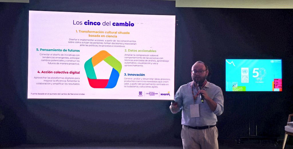 PnudColombia's tweet photo. #VForoMundialdeDatos Diego Maldonado @1Diego_M, Director del Observatorio de Cultura de la Secretaría Distrital de Cultura, Recreación y Deporte de Bogotá explica que los datos en @CulturaenBta han impulsado conversaciones y colaboración ciudadana en Pabellón ONU #PNUD

Abro 🧵 https://t.co/9pb6gcf0DS