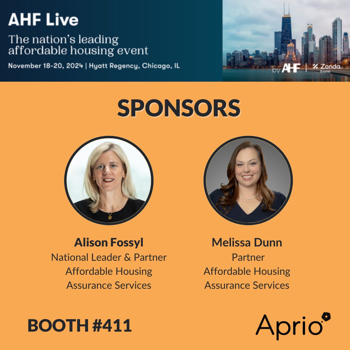 bwilkerson87's tweet photo. Aprio is excited to be sponsoring the AHF Live Conference on November 18-20 in Chicago! AHF Live is the premier conference and exposition serving affordable housing developers, owners, management firms, and state housing agencies nationwide. 

Stop by Booth #411 to connect with… https://t.co/4McVuuGahG