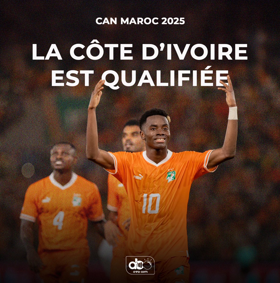 yvo_abo's tweet photo. C’est officiel ! La Côte d’Ivoire se qualifie directement pour la Coupe d’Afrique des Nations 2025 au Maroc, grâce au match nul entre le Tchad et la Sierra Leone.

#PoliceDuSport #LaPoliceDuSport #CotedIvoire #IvoryCoast #CAN2025 #Football #Foot #AboCreaCom https://t.co/4SFNSArHW1