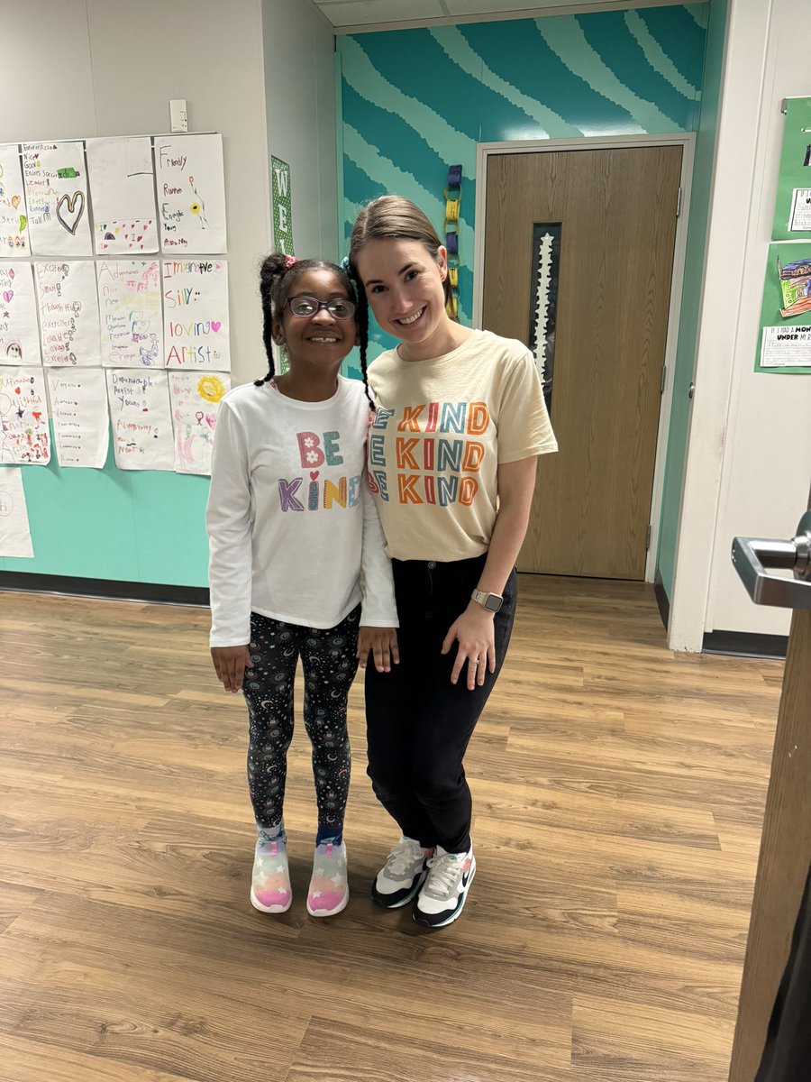 Matching shirts on World Kindness Day! #itsworthit <a href="/SlateHillStars/">Julie Gulley</a>