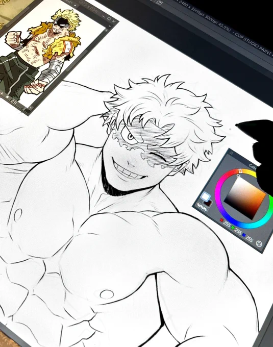 Muscular Fatgum coming this month to my p4treon.

I like how it's looking so far :) #mha 