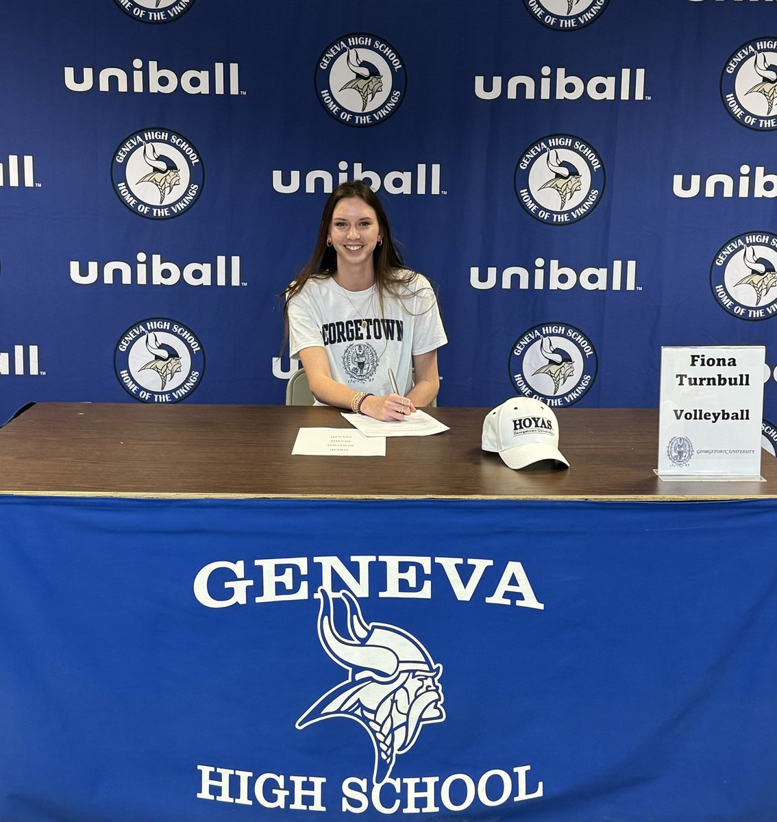 Geneva HS Athletics (@ghs_ilathletics) on Twitter photo Congratulations to Fiona Turnbull, who will be playing volleyball at Georgetown University!
<a href="/GHSVikingsVB/">Geneva Girls Volleyball</a> <a href="/HoyaVolleyball/">Georgetown VB</a> Congratulations to Fiona Turnbull, who will be playing volleyball at Georgetown University!
<a href="/GHSVikingsVB/">Geneva Girls Volleyball</a> <a href="/HoyaVolleyball/">Georgetown VB</a>