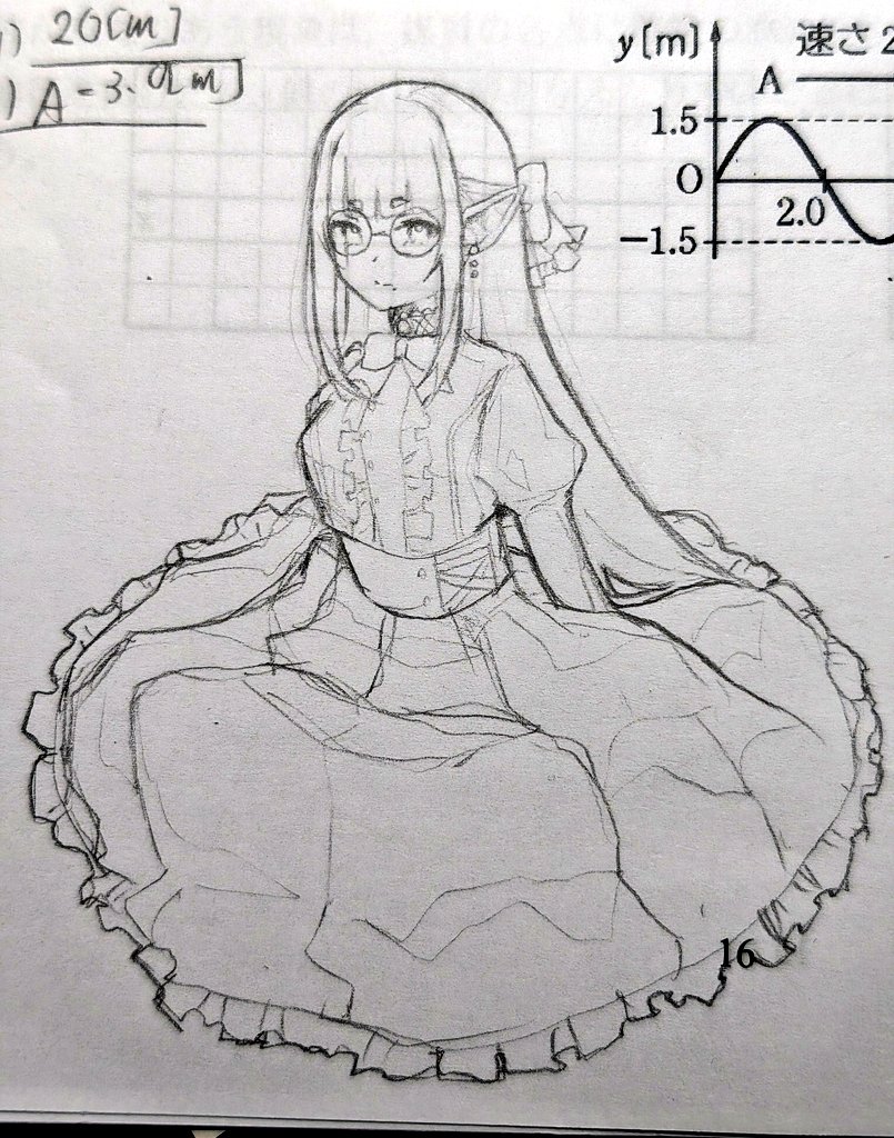 授業中の落書き　あんにゃ